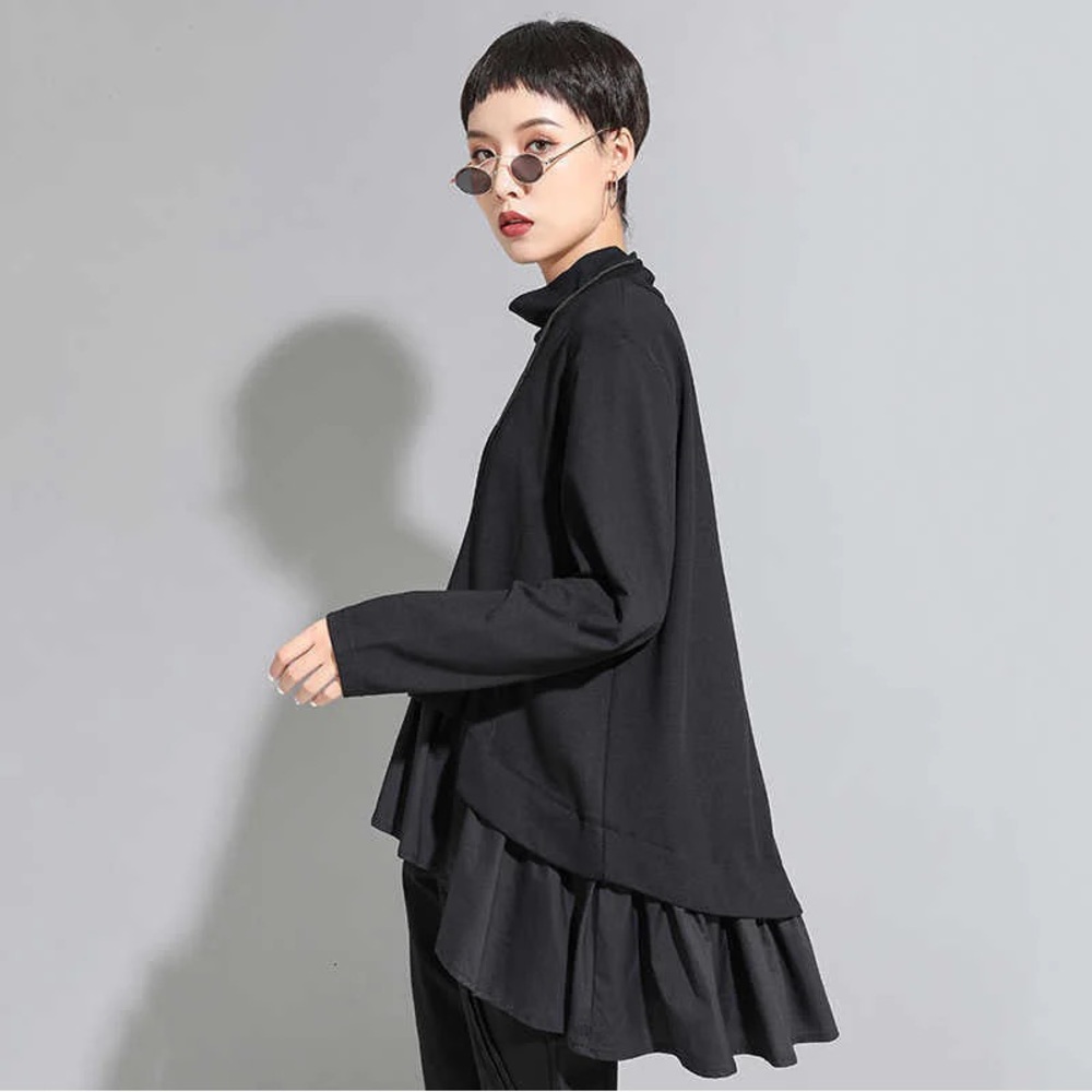 Marigold Shadows Asahi Ruffle Top